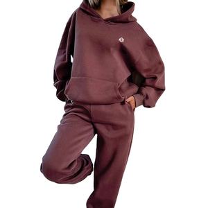 Ventes en gros de sweats à capuche surdimensionnés pour femmes, sweats en molleton de coton, vêtements de rue décontractés, impression de logo, OEM, étiquette privée, États-Unis - Product Image 5