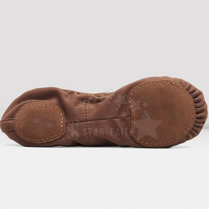 Zapatillas de Ballet Suaves para Niñas, Parte Superior de Lona, Suela de Cuero Genuino, Antideslizantes, Transpirables, Ligeras, con Soporte de Seguridad, Fáciles de Poner y Quitar - Product Image 5