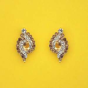 Kriaa ต่างหูระย้าชุบทองจากหินออสเตรียสีน้ำตาลต่างหูหมุดแฟชั่น1313841E - Product Image 1