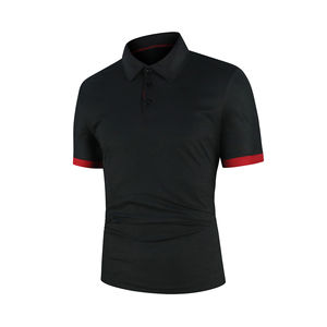 Vente en gros de polos décontractés pour hommes de haute qualité 100% coton T-shirt de sport respirant à manches courtes grande taille motif solide - Product Image 2