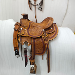 ADEEFA Premium Tan Emballage personnalisé 100% cuir pur selle anglaise Style occidental équitation taille personnalisable arbre en plastique - Product Image 2