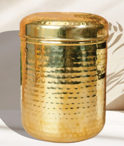 Elegante juego de recipientes martillados de latón Contenedores de almacenamiento Premium para cocina Diseño tradicional - Product Image 3