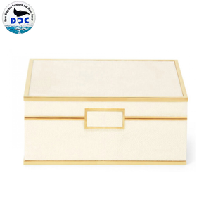DPC Modern Design Shagreen Resin Jewelry <b>Storage</b> <b>Box</b> with Lock-In Brass Closure and Custom Accessories Model 0006 From Vietnam - Product Image 1