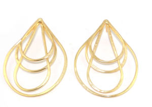 ต่างหูแบบห้อยทรงลูกแพร์ชุบทอง 22K สไตล์โบฮีเมียน ดีไซน์หรูหรา สำหรับผู้หญิง ขายส่ง - Product Image 4