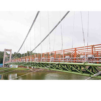 Pont suspendu en acier lourd de 120 m de portée, structure en câbles, Ramghat Amarkantak IIT DELHI, conception certifiée, grade Q345/Q235