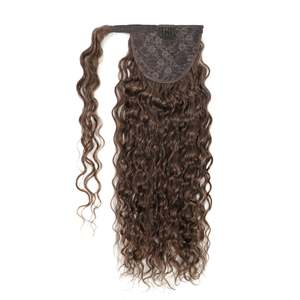 คลิปต่อผมมนุษย์แบบหยิกฟู # 4 เฉดสีน้ำตาลเกาลัดแบบลอนคลื่น - Product Image 4