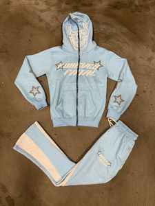 Logo personnalisé hommes survêtement survêtement unisexe survêtements ensemble Vintage pleine fermeture éclair à capuche lavage à l'acide survêtements survêtements - Product Image 5