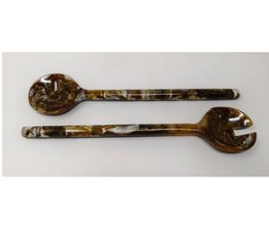 Ensemble de cuillères à salade en résine, écologiques, lavables au lave-vaisselle, outils à salade, cuisine à domicile, couleur personnalisée, fabriqué en Inde - Product Image 1