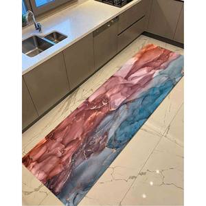 <b>Gold</b> Marble Rug: Colorful Abstract Ink Art, Modern Accent Rug,Chenille Rug - Product Image 5