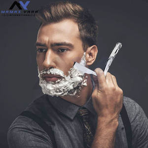 Maquinilla de afeitar de peluquero de borde recto de mármol profesional-Calidad de salón Corte Garganta Shavette Precision Men's Shaving Grooming - Product Image 2
