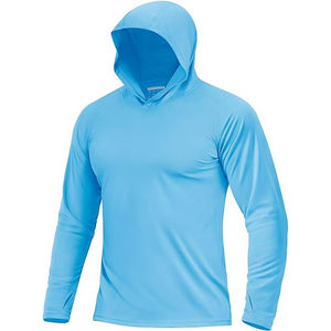 Sweats à capuche de pêche sur mesure unis de haute qualité pour hommes pêcheurs actifs vêtements de pêche à la sauvagine confortables et élégants - Product Image 1