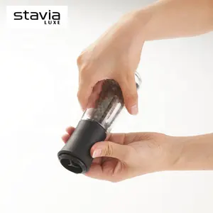 stavia luxe家用紧凑型盐胡椒磨玻璃坩埚