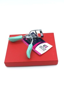 Recourbe-cils professionnel mini vert clair en acier inoxydable, logo personnalisé, couleurs personnalisées, emballage de haute qualité, instrument de beauté - Product Image 2