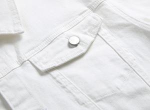 Veste en jean élégante pour hommes Manteaux de mode personnalisés avec fermeture éclair Design vieilli et impression arrière - Product Image 4