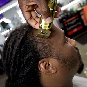 Kit de Lames de Rechange pour Tondeuse à Cheveux X-Pro Classic Alimentée par USB, Lame Fixe en Alliage de Titane Doré et Lame en Carbone DLC Diamant Noir pour Voitures - Product Image 1