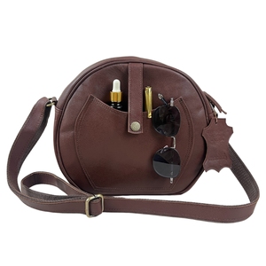 Bolso bandolera de cuero genuino para mujer, duradero, ligero, semicircular, estilo Hobo, cierre de cremallera, bolso de uso diario - Product Image 1