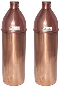 Botella de agua de cobre ecológica con tapa resistente a fugas Propiedades saludables para oficina Escuela Gimnasio - Product Image 3