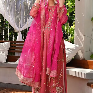 Nuevo-Kurta con estilo Plazo. Para vestido de fiesta-ropa-vestido con hermosa. Trabajos para/fiesta/boda = 2021. - Product Image 4