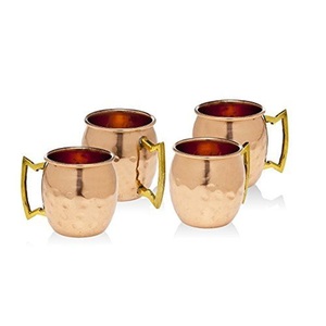 Tazas de cobre martilladas clásicas rusas de Moscú con mango de latón Fabricante Mayorista y proveedor - Product Image 1