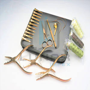 Kit de herramientas de extensión de cabello, alicates de extensión de cabello multifuncionales de acero inoxidable, juego de herramientas de extensión de cabello en Plasma de oro rosa - Product Image 5