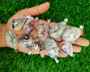 จี้อัญมณีธรรมชาติ925สร้อยคอชุบเงินรูปทรงผสมแฟชั่นสำหรับผู้หญิงรุ่น Moissanite ขนาดใหญ่001 - Product Image 2