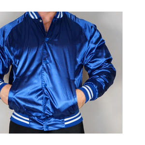 OEM ODM Satin <b>Silk</b> Baseball Bomber Jacket Custom Design Unisex Varsity Coat Wholesale Factory - Product Image 2