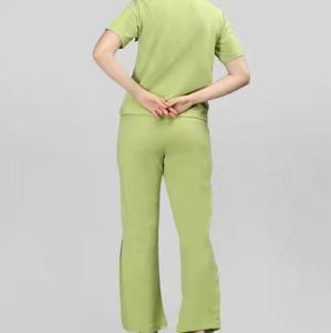 Ensemble deux pièces imprimé sur mesure pour femmes Top et short en tissu de coton Fabricant OEM - Product Image 6