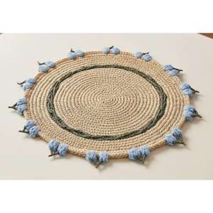 Popular High End Nature Raffia <b>Table</b> <b>Mat</b> Hand Crochet Heat Insulated Decoration Tablemat Raffia <b>Table</b> <b>Mat</b> - Product Image 5