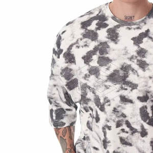 T-shirt surdimensionné pour homme grande taille en polyester/coton avec logo personnalisé, respirant, style décontracté, en vente en ligne - Product Image 6