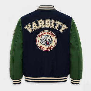 Nouvelle conception Veste de baseball en chenille brodée pour hommes Veste universitaire de style varsity en gros Veste universitaire de style varsity personnalisée pour hommes - Product Image 2
