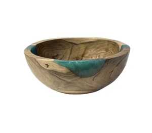 Bol de collection en bois et résine fabriqué à la main pour la maison et la cuisine bol de trempage en bois de résine en gros bol de service de dîner en résine exquise - Product Image 5