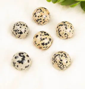 Tự nhiên Dalmatian Jasper Vòng phẳng trở lại Cabochon đá quý đối với trang sức làm bán buôn Cabochon Nhà cung cấp Nhẫn Vòng đeo tay