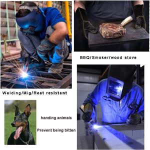 Gants de soudage en cuir de vachette fendu de 16 pouces Gants de sécurité résistants à la chaleur pour les soudeurs - Product Image 4
