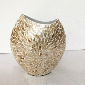 Accessoires de décoration intérieure Vase à fleurs en mosaïque personnalisé Mère-de-perle MOP Vases décoratifs bohèmes - Product Image 4