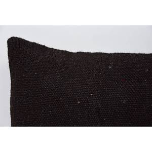 Coussin Patchwork Kantha en laine noire à rayures subtiles de 12x24 pouces Coussin tissé vintage - Product Image 2