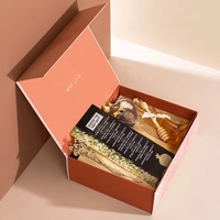 Boîte d'emballage cosmétique écologique en forme de livre magnétique de grande taille, faite à la main, avec logo personnalisé brillant pour cadre photo, cadeaux de luxe
