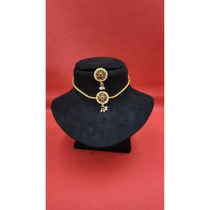 Conjunto de Gargantilla de Hierro Fundido de Diseño de Lujo con Pendientes a Juego y Acabado Antiguo para Mujer, Joyería de Moda para Exportación Mundial - Product Image 3