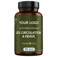 Complément Alimentaire Happy Legs 60 Capsules 380mg Circulation des Jambes Soulagement de la Lourdeur Orthopédique OEM Marque Privée Fabriqué en Italie