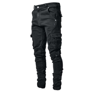 Pantalones vaqueros de corte recto para hombre, Vaqueros cómodos y elegantes, ideales para uso diario, ropa informal, moda y aventuras al aire libre - Product Image 3