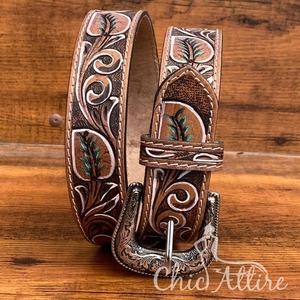 2025 New Customization Hand <b>Tooled</b> Leather <b>Belts</b> for Men High Quality Genuine Cowhide Leather Luxury Designer <b>Belts</b> for Women's - Product Image 1