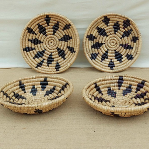 Placa de pared tejida ecológica \ cesta de ratán hecha a mano, idea de decoración sostenible para el hogar - Product Image 6