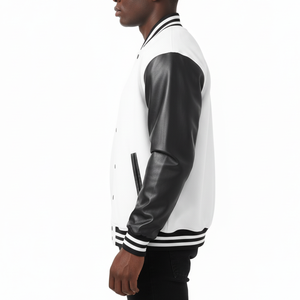 Ventes en gros de vestes universitaires longues vintage pour hommes, fabrication sur mesure, manches en toile, streetwear d'hiver, veste de style lettreman à couleurs contrastées - Product Image 6