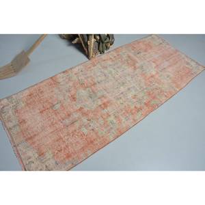 Alfombra turca naranja Vintage, área grande clásica, 3x7,4 pies, tejido plano, retales de látex de lana para adolescentes, pasillo Rectangular - Product Image 2