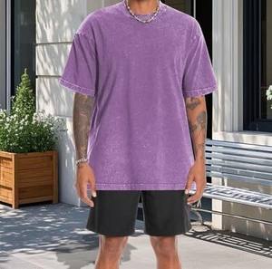 เสื้อยืดผู้ชายผ้าฝ้าย 100% พิมพ์ลายตามสั่ง ดีไซน์สะท้อนแสง คุณภาพสูง ทรงครอป บ็อกซี่ฟิต โอเวอร์ไซส์ สตรีทแวร์ น้ำหนัก 300 กรัม แห้งเร็ว - Product Image 2