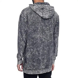 Sudaderas con capucha de lavado ácido personalizadas unisex al por mayor de felpa francesa vintage de peso pesado con cremallera angustia de talla grande temporada de invierno OEM - Product Image 2