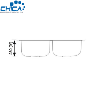 Éviers de cuisine en acier inoxydable en gros, à montage sous plan, à double bac, profonds et grands, pour usage commercial - Product Image 3