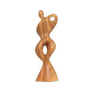 Sculpture de table en bois massif de qualité supérieure, design moderne artisanal pour un bureau élégant et une décoration intérieure - Product Image 6
