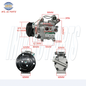 Scsa06c 6pk 95mm <span class=keywords><strong>AC</strong></span> máy nén cho 2002-2006 TOYOTA COROLLA IX Hatchback (E120) OEM 447220-6371 88310-1a523 co 11722z - Product Image 6