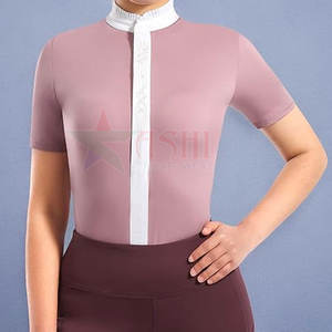 Camisa de Equitación Profesional para Mujer, con Presilla para Corbata, Impermeable, Resistente al Viento, Material de Spandex/Poliéster, Alta Calidad Ecuestre - Product Image 5