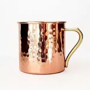 Ensemble de mugs en cuivre de qualité supérieure, motif solide élégant, tasses en céramique de haute qualité pour un usage domestique, cuivre pur - Product Image 3